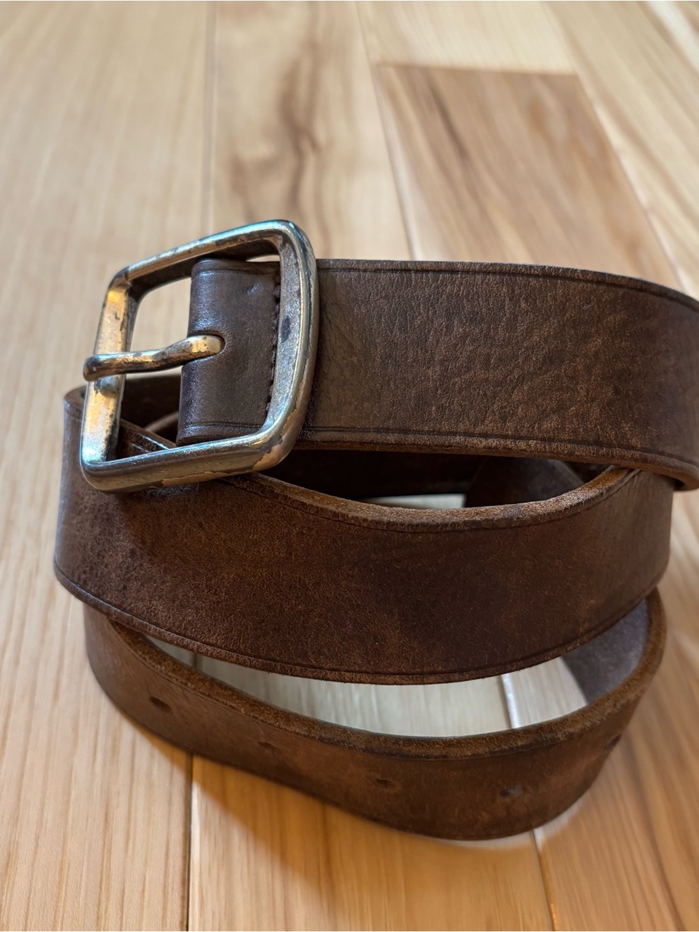 Vintage American Eagle Brown Leather Belt Size Small